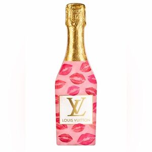 Louis Vuitton Gold and Pink Lip Print Bottle